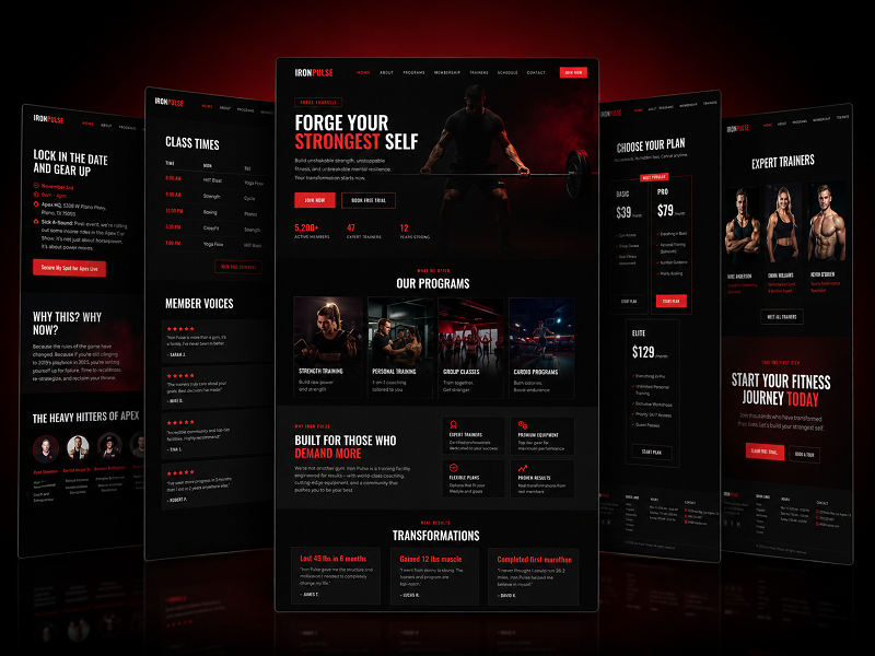 Iron Spark Labs Fitness Website — website preview