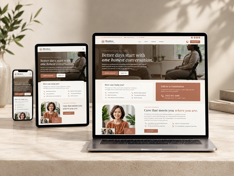 Mendora Life Coach Website — website preview