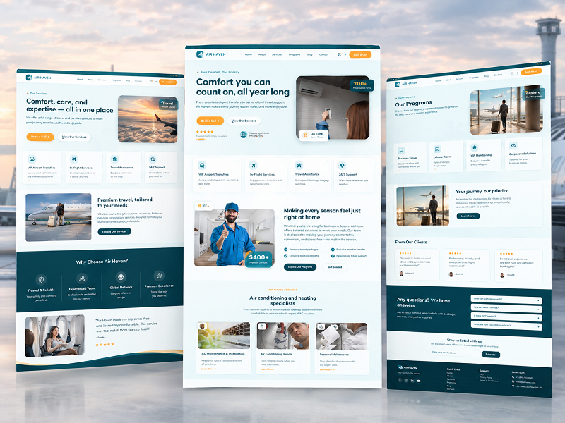 Air Haven HVAC Website — website preview