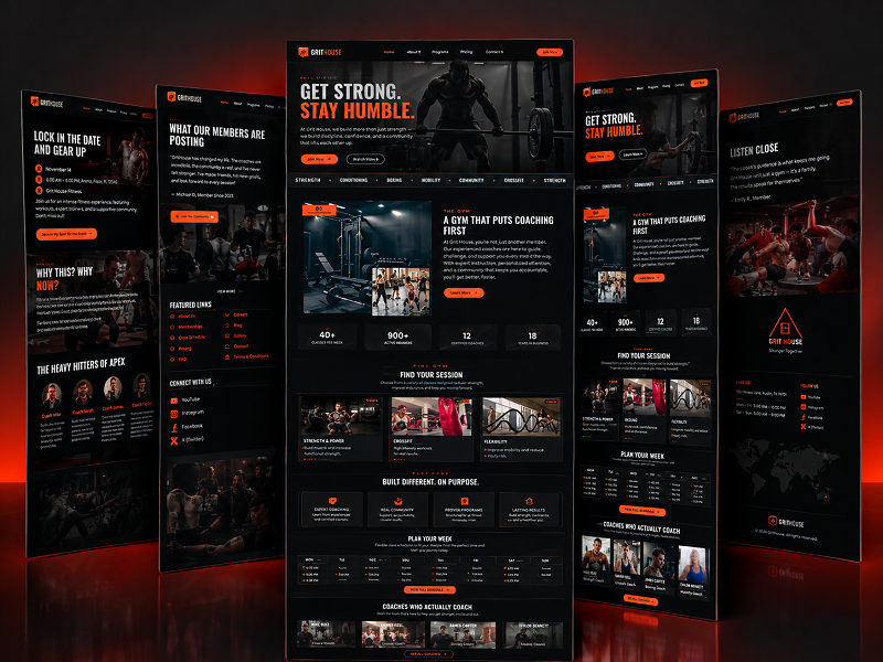 Grit House Fitness Website — website preview